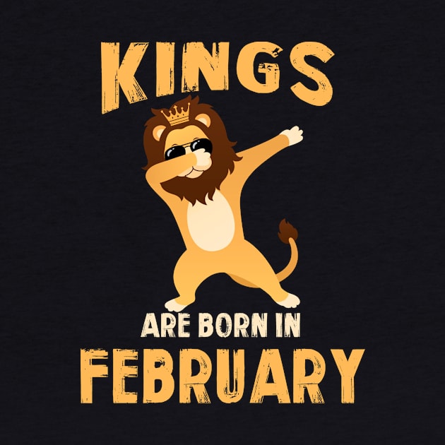 Cute King Are Born In February T-shirt Birthday Gift by johnbbmerch